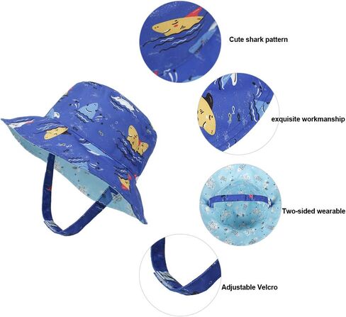 Baby Boy Girl Sun Hat,Adjustable Toddler Kids UPF 50+ Sun Protective Wide Brim Sun Hat,Beach Hat for Girl Boy in Kuwait