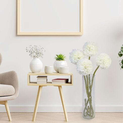 زهور الأقحوان الاصطناعية المذهلة من TOPIA - زهور الأليوم الحريرية والهندباء الحريرية - مثالية لحفلات الزفاف والحفلات وديكور المنزل (أبيض، 4 عبوات) in Kuwait