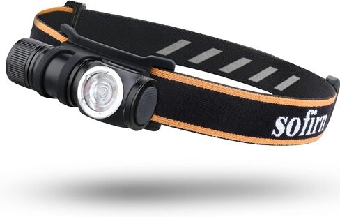 سوفيرن مصباح راس LED HS10 1100 لومن، مصباح يدوي EDC بزاوية قائمة مع مصباح LED LH351D قوي 90CRI، حجم جيب صغير ومقاوم للماء IPX8 للتخييم والجري والمشي لمسافات طويلة في الهواء الطلق (HS10-4000K-عدة) in Kuwait