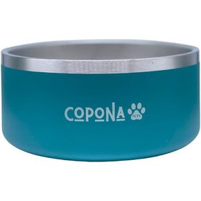 100oz Stainless Steel COPONA Dog Bowl - Teal in Saudi Arabia