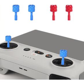 2 Pairs DJI RC/RC 2 Control Sticks CNC Aluminum Joysticks Replacement Thumb Stickers for DJI Mini 4/3 Pro/Mavic 3 Pro/Cine/Mavic 3Mavic 3 Classic/Air 3 (Blue+Red) in Kuwait