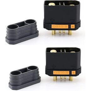 SoloGood 170A High Current Antispark QS10-S Male Female Connectors Plugs with 4Pin Signal for Drone RV E-Bike Battery Charger(Black, 1 Pair) in Saudi Arabia