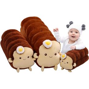 dentrun البيض المقلي الخبز المحمص وسادة محشوة، كبيرة المعانقة السمين الخبز النوم محشوة لعبة أفخم، رقيق لينة خبز الخبز المحمص وسادة أريكة لعبة محشوة للأطفال البالغين ديكور غرفة هدية، رغيف طويل / شرائح الخبز in Kuwait