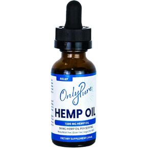 OnlyPure Relief Hemp Oil Extract Drops, 1500 mg, Supports Daily Overall Health, Wellness, Sleep & Relaxation, All Natural with MCT Oil, Non-GMO & Vegan, 30 mL (30 Servings) in Saudi Arabia