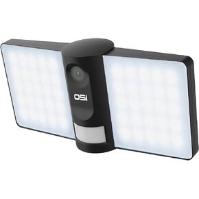 OSI Black Wi-Fi Wireless Smart Floodlight Security Camera, Human Detection,2-Way Audio, Motion Sensor Alarm,Audio Video Recording,Compatible with Alexa & Google,32GB SD Card Included & Cloud Storage in Kuwait