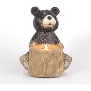 نيوزبارك شموع على شكل دب، حامل شموع على شكل دب تي لايت، حوامل شموع سوداء للقطعة المركزية للطاولة in Kuwait