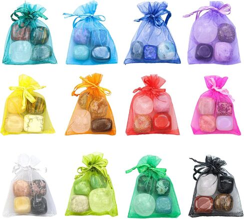 مجموعة هدايا بلورات علاجية من Zenkeeper Pisces Tumbled Healing Crystals، مجموعة أحجار كريمة بعلامة زودياك، أحجار مصقولة، مجموعة الصخور التنجيمية من أحجار الجيب الكريستالية العلاجية in Kuwait