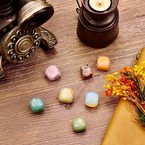 مجموعة هدايا بلورات علاجية من Zenkeeper Pisces Tumbled Healing Crystals، مجموعة أحجار كريمة بعلامة زودياك، أحجار مصقولة، مجموعة الصخور التنجيمية من أحجار الجيب الكريستالية العلاجية in Kuwait