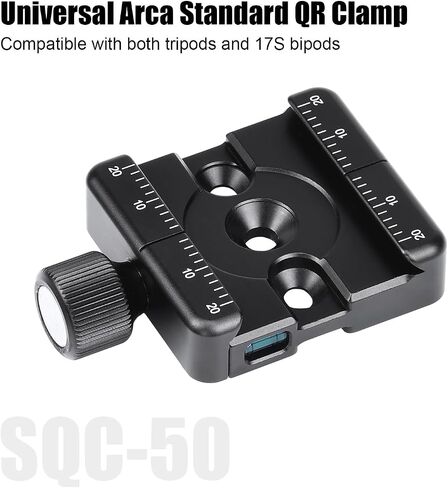 SUNWAYFOTO SQC-50 50mm Universal Arca Swiss Clamp Compatible Tripods and 17S Bipods in Saudi Arabia