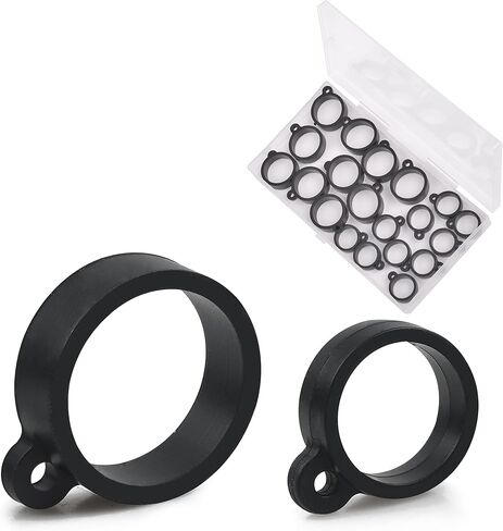 Fishing Rod Hook Keeper Fish Lure Bait Holders with 2 Size Elastic Rubber Rings for Worm Hooks and Treble Hook Saves Rod Guides and Cork Handles, Fishing Gear and Accessories 20pcs in Kuwait