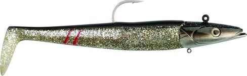 Savage Gear Sandeel Fishing Bait, 5 1/3 oz, Dirty Silver, Realistic Contours & Movement, Durable Construction, Two Tie Points, 5X Hooks, Holographic Eyes, Bait Keeper in Saudi Arabia