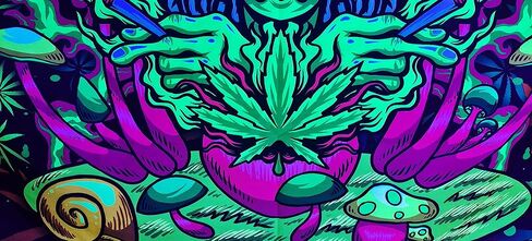 Blacklight Cool Weed Tapestry للرجال، الأشعة فوق البنفسجية التفاعلية Trippy Alien Stuff نسيج أوراق الماريجوانا لغرفة النوم، مخدر التعادل صبغ ستونر المفروشات ملصق بطانية مسكن الكلية يتوهج في الظلام، 60 × 40 بوصة in Kuwait