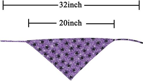 3 PCS/Pack Halloween Dog Bandana Pumpkin Reversible Triangle Bibs Scarf Accessories for Dogs Cats Pets Large in Kuwait