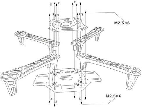 QWinOut F450 Drone Frame Kit 4-Axis Airframe 450mm Quadcopter Frame Kit with Landing Skid Gear in Saudi Arabia