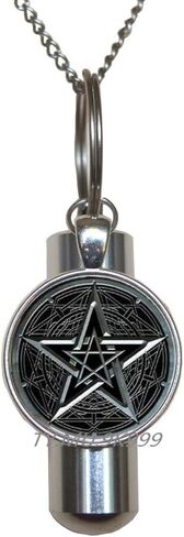 قلادة جرة حرق الجثث الخماسية تميمة حماية الويكا قلادة جرة حرق الجثث الخماسية جرة الويكا قلادة جرة الحرق قلادة جرة الوثنية مجوهرات الويكا هدية للرجل.Y119 in Kuwait