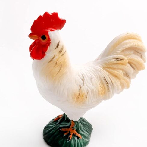 مجموعة تماثيل حيوانات دجاج المزرعة 4 قطع من Bbiamsleep، تماثيل دجاج مقلدة واقعية من البلاستيك لدجاجة الديك للهالوين وعيد الميلاد وحفلات أعياد الميلاد in Kuwait
