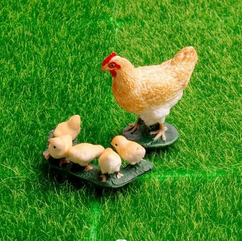 مجموعة تماثيل حيوانات دجاج المزرعة 4 قطع من Bbiamsleep، تماثيل دجاج مقلدة واقعية من البلاستيك لدجاجة الديك للهالوين وعيد الميلاد وحفلات أعياد الميلاد in Kuwait