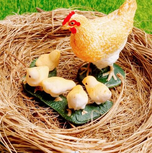 مجموعة تماثيل حيوانات دجاج المزرعة 4 قطع من Bbiamsleep، تماثيل دجاج مقلدة واقعية من البلاستيك لدجاجة الديك للهالوين وعيد الميلاد وحفلات أعياد الميلاد in Kuwait