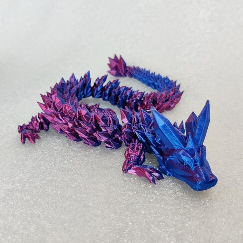 FIONEL 3D Printed Dragon，Dragon Toys, Home Office Decorations，3D Printed Articulated Dragon.(Laser Purple) in Kuwait