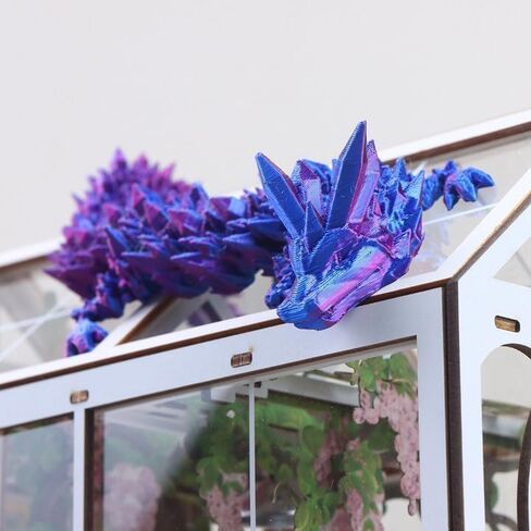 FIONEL 3D Printed Dragon，Dragon Toys, Home Office Decorations，3D Printed Articulated Dragon.(Laser Purple) in Kuwait