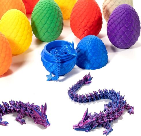 FIONEL 3D Printed Dragon，Dragon Toys, Home Office Decorations，3D Printed Articulated Dragon.(Laser Purple) in Kuwait