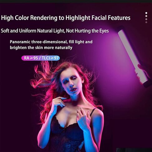 عصا اضاءة LED محمولة باليد ويك لايت K21 2500-8500 كلفن قابلة للتعتيم CRI 95+ TLCI 97+ مع بطارية مدمجة 2500mAh، شريط اضاءة للتحكم في التطبيق والتصوير الفوتوغرافي in Kuwait