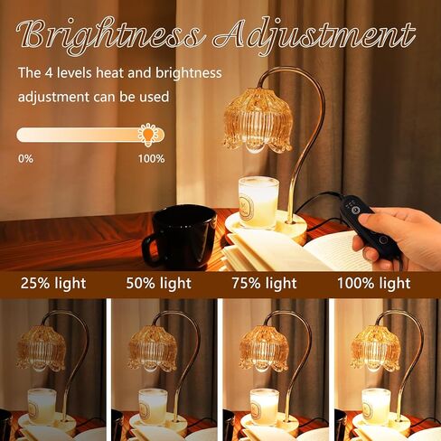 Candle Warmer Lamp, Electric Candle Lamp Warmer, Dimmable Lantern with Timer, Gifts for Mom, Compatible with Small & Large Jar Bedroom Home Decor Dimmable Wax Melt Warmer for Scented Wax, Housewarming in Kuwait