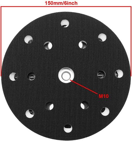 Hook & Loop Backing Pad 6 Inch 150mm 15 Holes Compatible with Makita BO6050 BO6050J Random Orbital Sanders Polishing Disc Protective Pad Abrasive Tools in Kuwait