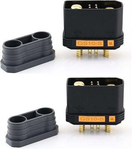 SoloGood 170A High Current Antispark QS10-S Male Female Connectors Plugs with 4Pin Signal for Drone RV E-Bike Battery Charger(Black, 1 Pair) in Saudi Arabia