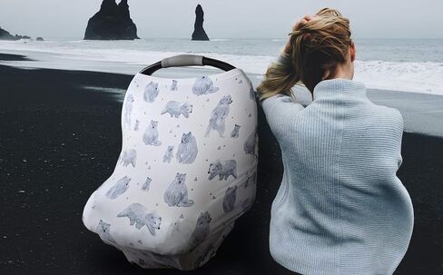 أغطية مقاعد السيارة للأطفال وغطاء للرضاعة من بوبي - نمط للجنسين ناعم وقابل للتمدد (بودي) in Kuwait