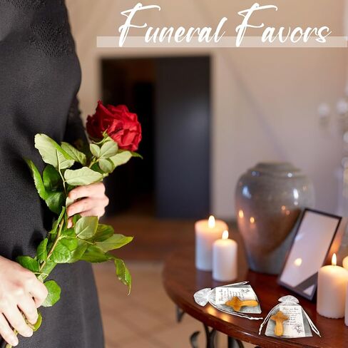 Lragvtbk 25 ​​مجموعة صليب خشبي صغير لهدايا الجنازة وأصدقاء العائلة والأحباء، صلبان صلاة محمولة، احتفال بديكورات الحياة، هدية الكنيسة in Kuwait