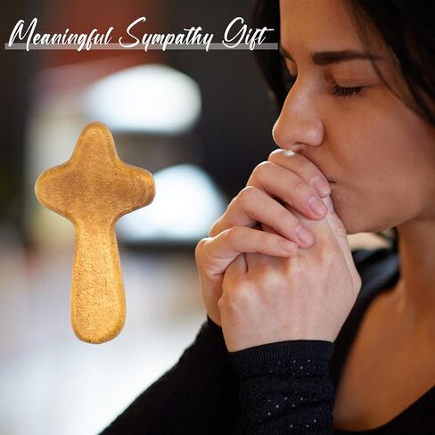 Lragvtbk 25 ​​مجموعة صليب خشبي صغير لهدايا الجنازة وأصدقاء العائلة والأحباء، صلبان صلاة محمولة، احتفال بديكورات الحياة، هدية الكنيسة in Kuwait