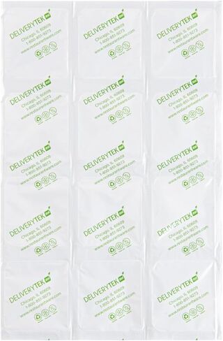 Delivery Tek 11.4 x 7.7 Ice Sheets, 10 Durable Cold Packs - Easy-To-Use Design, Leakproof, Plastic Shipping Ice Packs, Reusable, For Frozen Meat, Vegetables, or Beverages - Restaurantware in Saudi Arabia