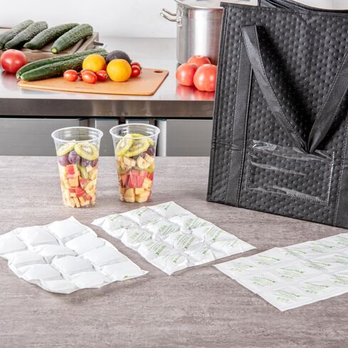 Delivery Tek 11.4 x 7.7 Ice Sheets, 10 Durable Cold Packs - Easy-To-Use Design, Leakproof, Plastic Shipping Ice Packs, Reusable, For Frozen Meat, Vegetables, or Beverages - Restaurantware in Saudi Arabia