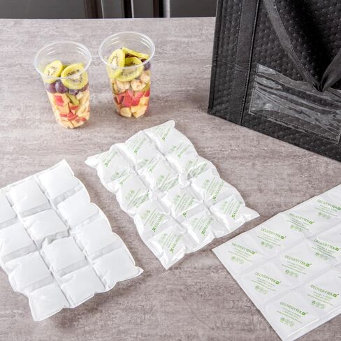 Delivery Tek 11.4 x 7.7 Ice Sheets, 10 Durable Cold Packs - Easy-To-Use Design, Leakproof, Plastic Shipping Ice Packs, Reusable, For Frozen Meat, Vegetables, or Beverages - Restaurantware in Saudi Arabia