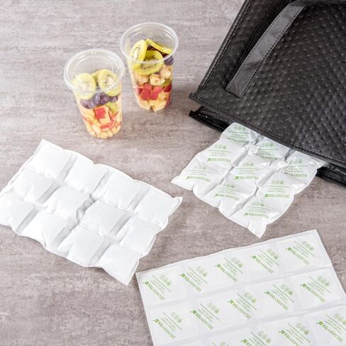 Delivery Tek 11.4 x 7.7 Ice Sheets, 10 Durable Cold Packs - Easy-To-Use Design, Leakproof, Plastic Shipping Ice Packs, Reusable, For Frozen Meat, Vegetables, or Beverages - Restaurantware in Saudi Arabia