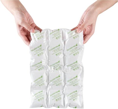 Delivery Tek 11.4 x 7.7 Ice Sheets, 10 Durable Cold Packs - Easy-To-Use Design, Leakproof, Plastic Shipping Ice Packs, Reusable, For Frozen Meat, Vegetables, or Beverages - Restaurantware in Saudi Arabia