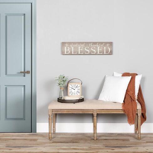 لوحة فنية جدارية رائعة من Stratton Home Decor Grateful, Thankful, 28.00 عرض × 1.50 عمق × 7.00 ارتفاع، محايدة in Saudi Arabia