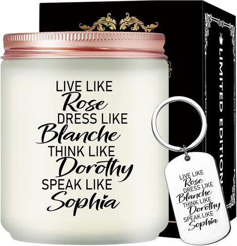 Maybeone Golden Girls Merchandise for Women - Live like Rose - The Golden Girls Candle Gifts for Fans - Golden Girls Birthday Christmas Gifts for Friend Sister Mom Grandma in Saudi Arabia