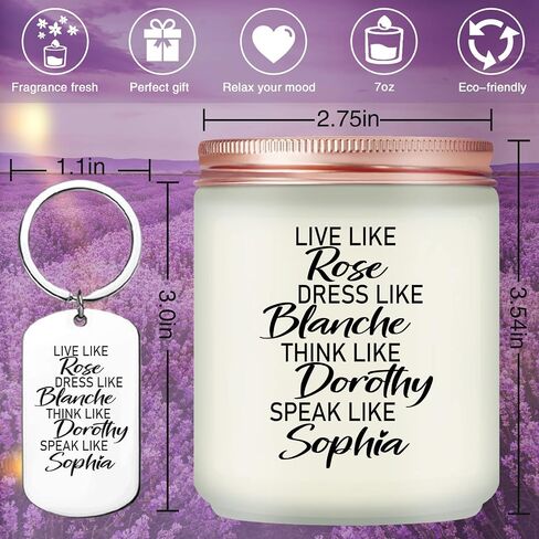 Maybeone Golden Girls Merchandise for Women - Live like Rose - The Golden Girls Candle Gifts for Fans - Golden Girls Birthday Christmas Gifts for Friend Sister Mom Grandma in Saudi Arabia