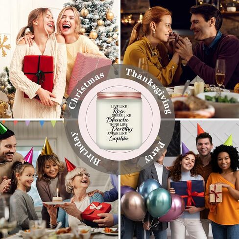 Maybeone Golden Girls Merchandise for Women - Live like Rose - The Golden Girls Candle Gifts for Fans - Golden Girls Birthday Christmas Gifts for Friend Sister Mom Grandma in Saudi Arabia