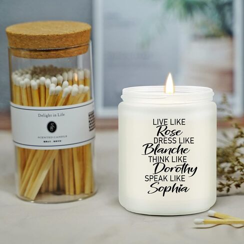 Maybeone Golden Girls Merchandise for Women - Live like Rose - The Golden Girls Candle Gifts for Fans - Golden Girls Birthday Christmas Gifts for Friend Sister Mom Grandma in Saudi Arabia