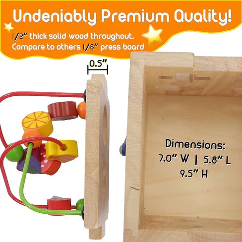 مونتيسوري ماما بيبي نشاط مكعب ألعاب مونتيسوري لعمر سنة واحدة + ألعاب تعليمية لعمر 1+ مركز نشاط للطفل، ألعاب تعليمية للأطفال الصغار لمدة 12-18 شهرًا، هدايا عيد الميلاد الأول للفتيات للأولاد in Kuwait