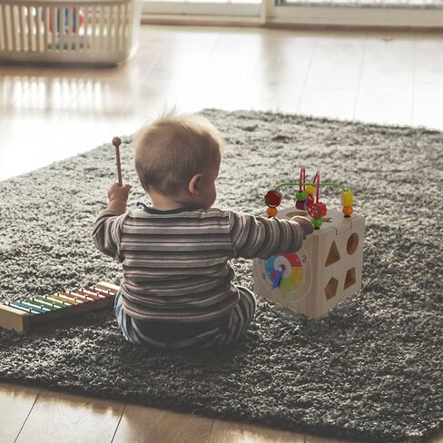 مونتيسوري ماما بيبي نشاط مكعب ألعاب مونتيسوري لعمر سنة واحدة + ألعاب تعليمية لعمر 1+ مركز نشاط للطفل، ألعاب تعليمية للأطفال الصغار لمدة 12-18 شهرًا، هدايا عيد الميلاد الأول للفتيات للأولاد in Kuwait