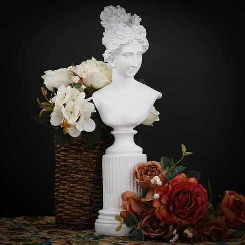 Woman Bust Statue Classical Tabletop Decoration Gift, Greek & Roman Mythology Indoor Decor for Home & Office, Replica Resin Sculpture Art, 12.2" H in Kuwait
