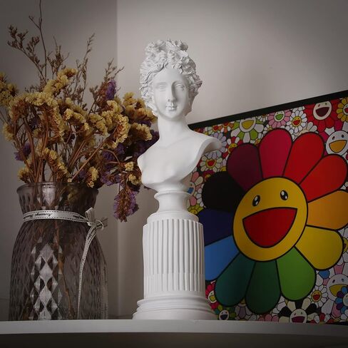 Woman Bust Statue Classical Tabletop Decoration Gift, Greek & Roman Mythology Indoor Decor for Home & Office, Replica Resin Sculpture Art, 12.2" H in Kuwait