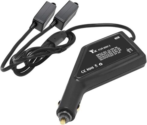 AIROKA Mini 3 Pro Car Charger 2 Batteries Fast Charging Hub ( Can Charge 2 Batteries at The Same time,2453mAh About 60 Minutes, 3850mAh About 90 Minutes) in Kuwait