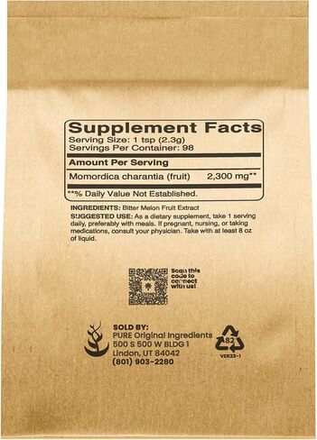 Pure Original Ingredients Bitter Melon (1lb) Traditional Supplement, Natural Extract, Non-GMO in Saudi Arabia