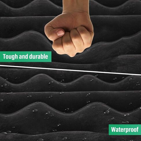 NovelBee Inflatable Car Air Mattress Bed,Removable Camping Mattress for Car Back Seat,Portable Car Bed,Travel Camping Sleeping Inflatable Mattress with Flocking Surface for Universal Car Back Seat in Saudi Arabia
