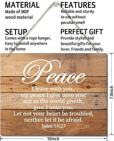 Numbers 6:24-26 Decor Sign, May The Lord Bless You and Protect You Scripture Sign, Hanging Printed Wall Plaque Wood Signs, Bible Verse Inspirational Decor Wall Art, Christian Gift 10X7.8inch in Kuwait